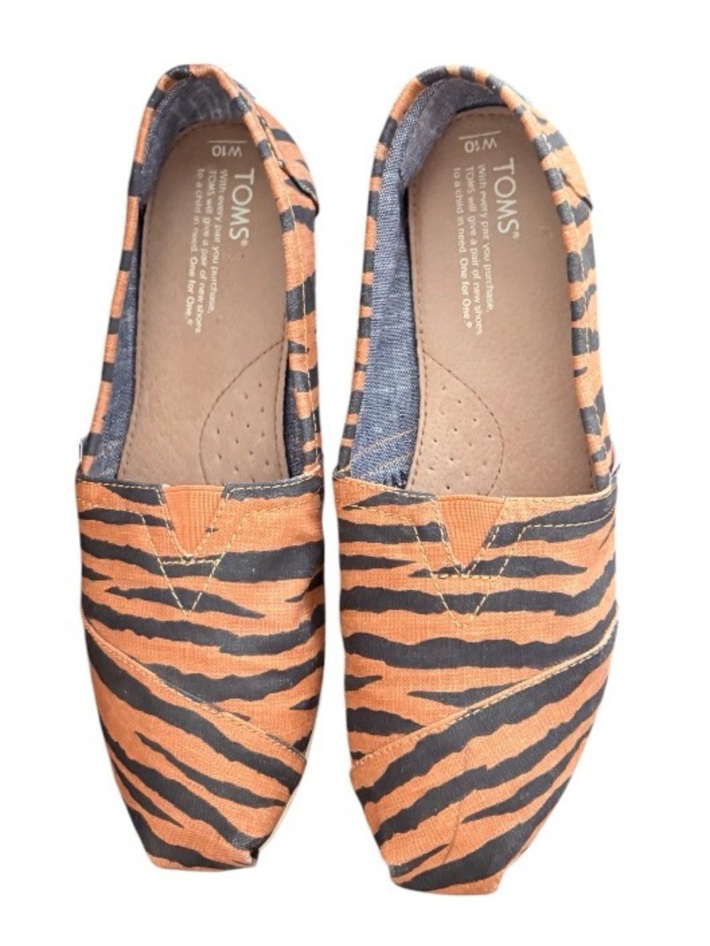 TOMS. TIGER PRRINT WORN 1x ONLY!